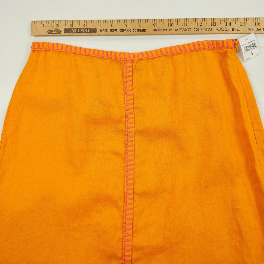 NWT Magaschoni 100% Linen Crop Top Skirt Set Co-Ord Resort Boho Quiet Luxury - Picture 7 of 13